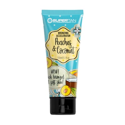 Supertan Sensation PEACHES COCONUT & CREAM Accelerator de bronzare cu bronzant și DHA