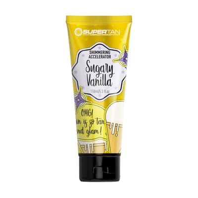 Supertan Sensation SUGARY VANILLA Accelerator de bronzare cu particule de aur și miros de vanilie