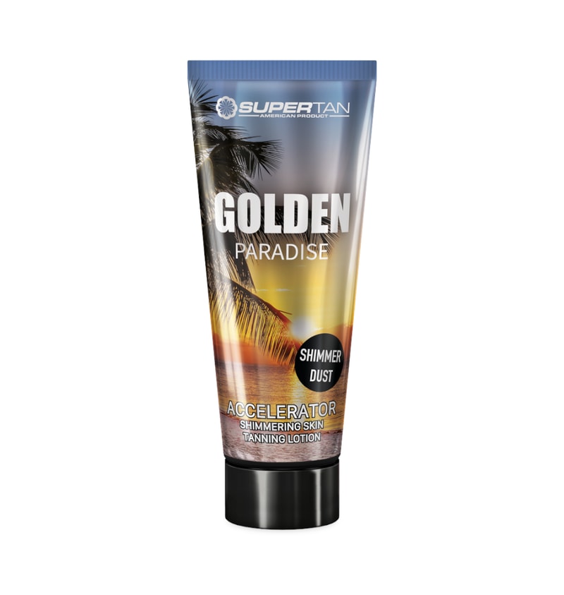 Supertan California GOLDEN PARADISE – Accelerator de bronzare cu acid hialuronic și particule de aur