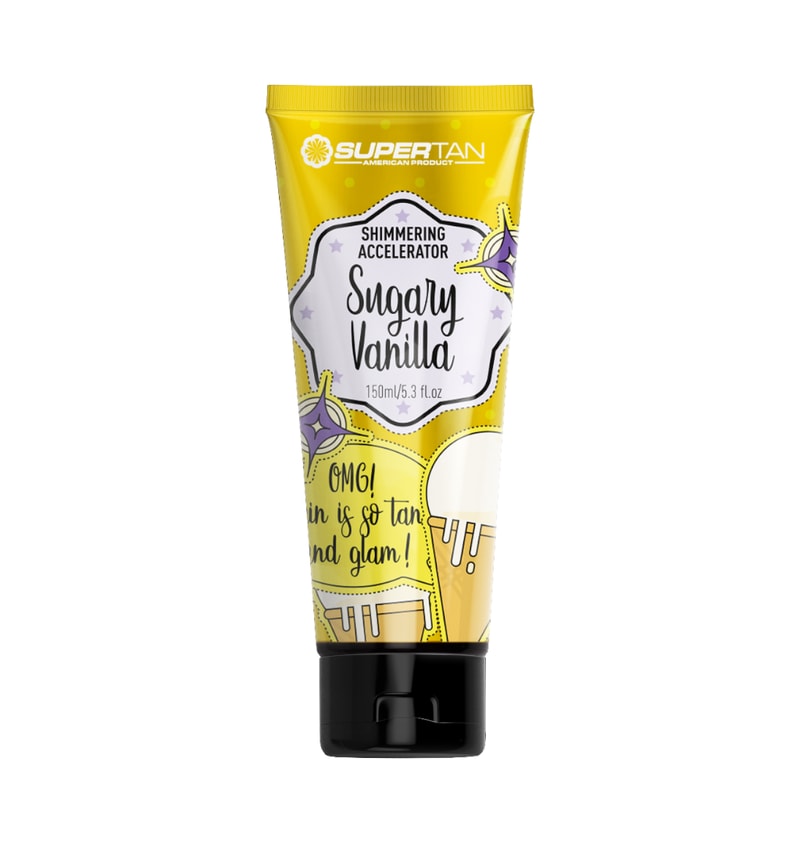 Supertan Sensation SUGARY VANILLA Accelerator de bronzare cu particule de aur și miros de vanilie