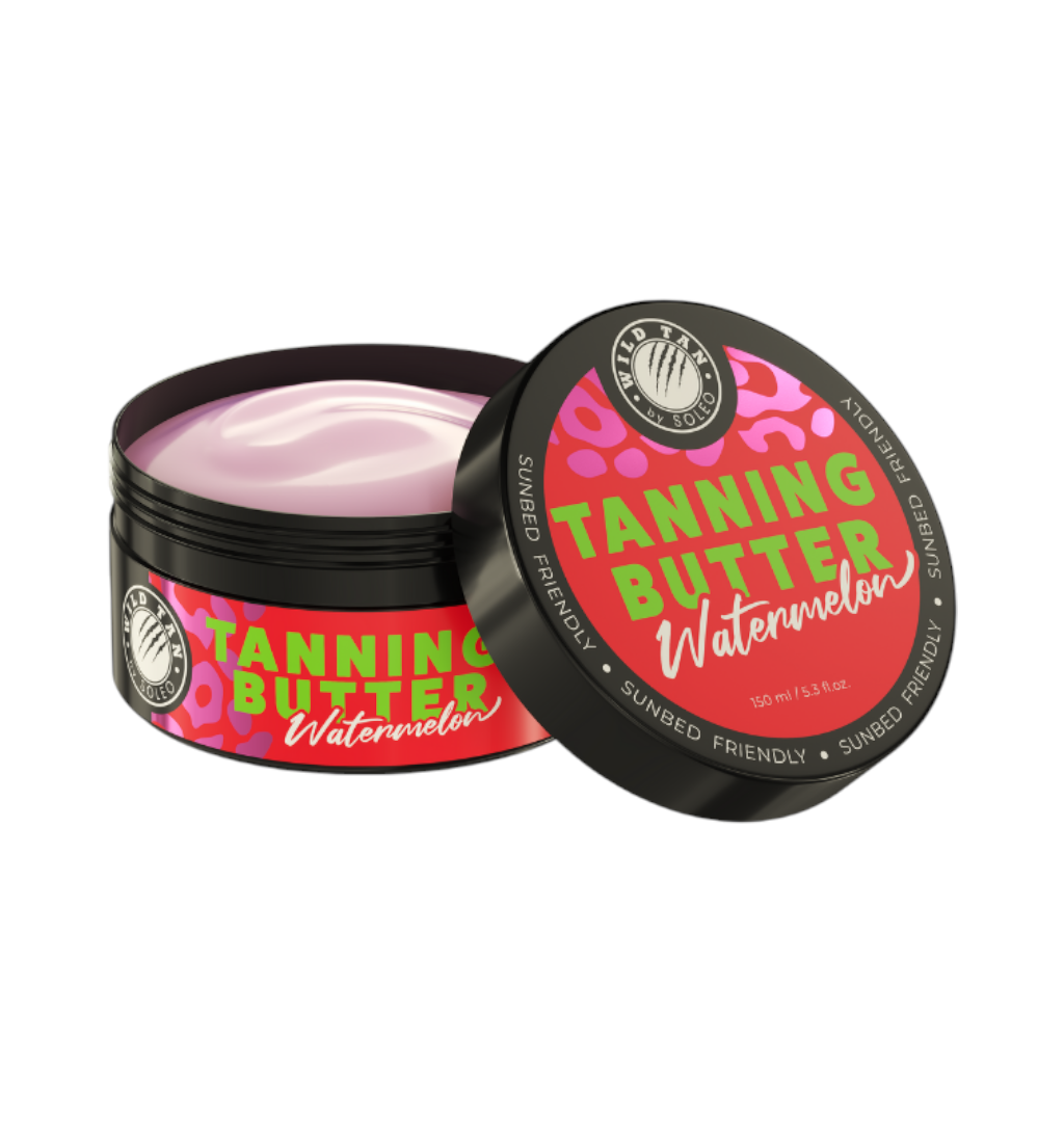 Soleo TANNING BUTTER WATERMELON – Accelerator bronz cu unt de Shea și ulei de migdale